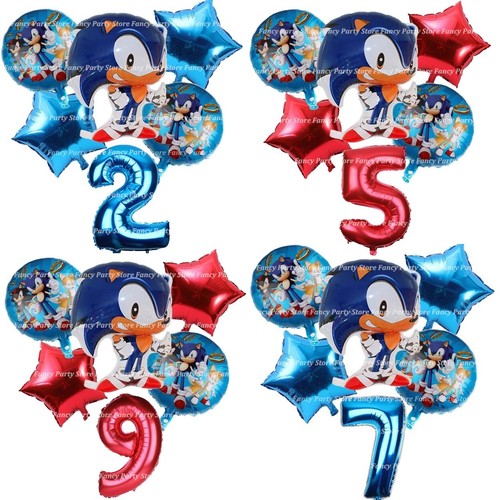Sonic balloons birthday party - balloons,