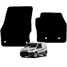for Ford Transit Connect 2016 to 2022 Tailored Black Car Mats Carpets 2 piece