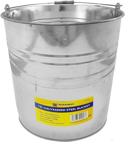 Large litre galvanised - large, 15