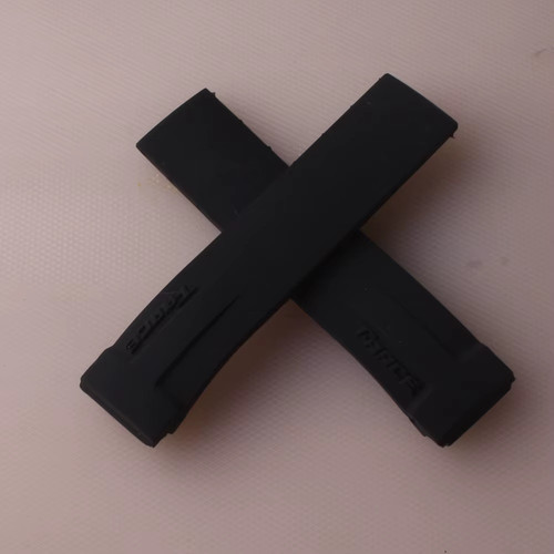 21mm black silicone watch - 21mm,
