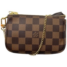 Louis Vuitton Women's Damier Ebene Mini Pochette Bag Brown