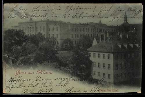 Moonlight postcard meissen - moonlight,