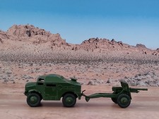 Vintage Dinky Toys 688 686 Morris Quad Tractor 25 Pounder Field Gun Army British