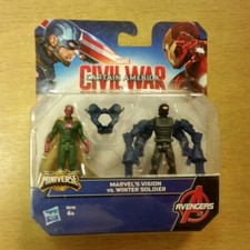 Civil War Captain America Vision vs Winter Soldier Miniverse Figures Marvel