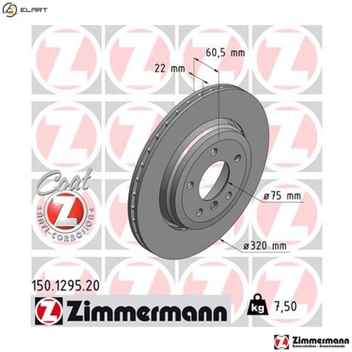 Brake disc 150 1295 for - 2x,