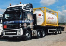 COL PHOTO: DYCE CARRIERS VOLVO FH ARTIC TANK CONTAINER - SV12 JXM