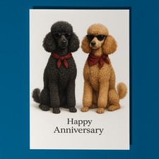 Poodle Dogs  Duo - Happy