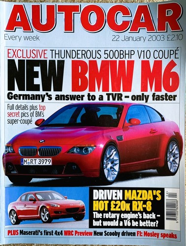 Autocar magazine jan - magazine, 22-jan-03-