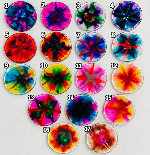 Handmade resin coasters set - handmade,