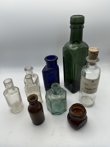 Vintage antique glass bottle - antique,