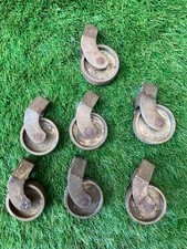 Vintage Solid Brass Furniture Castors 7X BR312