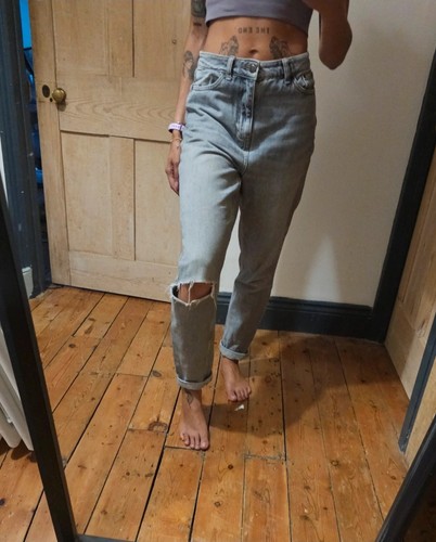 Grey topshop mom jeans high - topshop,