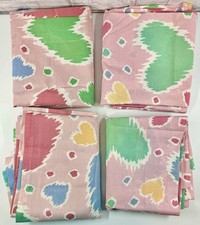 4 Girls Bedroom Pink Hearts Curtain Panels 87”x41” Sweethearts Home Innovations