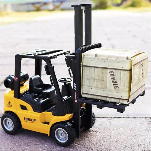 Model forklift friction toy - model,