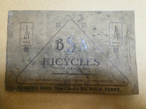 Bsa 1912 catalogue - bsa, catalogue.