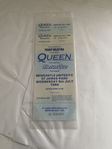 Queen ticket newcastle utd c - utd, f.c