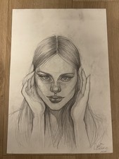Pencil Drawing Female Face