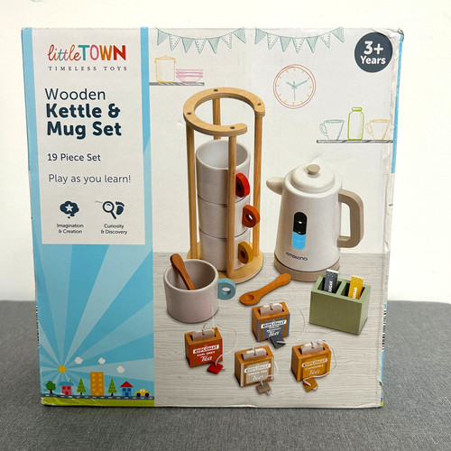 Little town wooden kettle - town, &