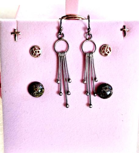 Sterling silver earrings - , &