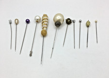 Hatpins Assortment Vintage Modern Mixed Lot 11 Pieces   J17 P996