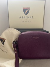 Aspinal of London Camera Bag Purple With Box And Dust Bag