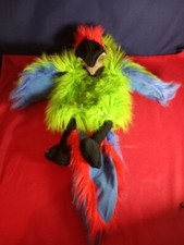 The Puppet Company Large Parrot Macaw 24" Hand Puppet.  Green Blue Red