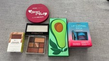 Makeup Bundle Cheek Palette, Eyeshadow, Bronzing Drops, Highlighter, Lip Mask