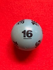 Official National Lottery Ball, Number 16, Blue, Original from 1994