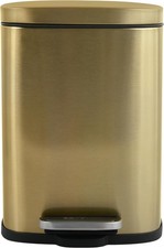 Spirella - Bathroom Pedal Bin AKIRA - Premium Stainless Steel - Easy-Close Silen