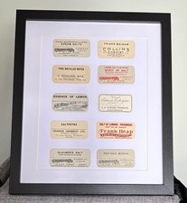 Framed Vintage Drug Labels as