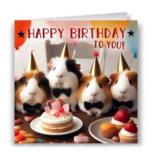 Guinea Pigs Birthday Card