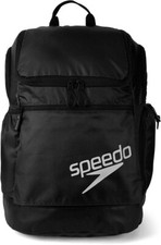 SPEEDO TEAMSTER SWIMMING BACKPACK BLACK SWIM BAG RUCKSACK WITH WATERPROOF BASE