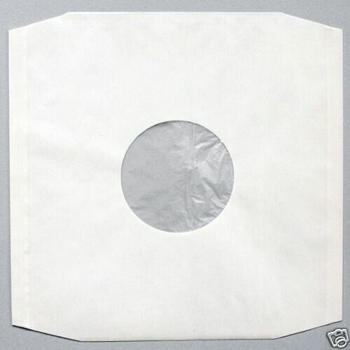White vinyl record poly - 12",