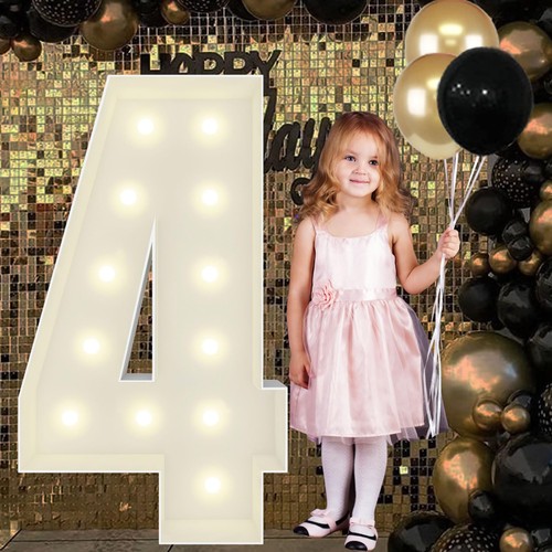 4ft light numbers - numbers, pre-cut