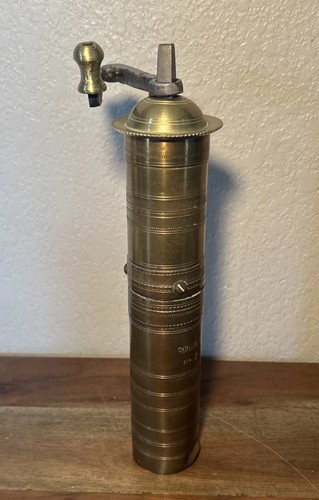 Antique brass coffee pepper - brass,