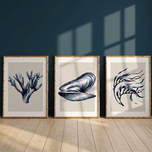 Set coastal art prints - of, 3