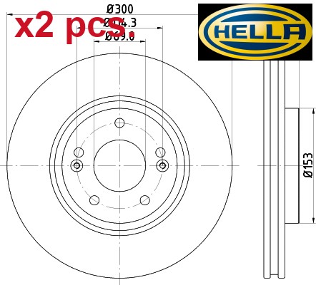 Pcs front brake disc set - pcs,
