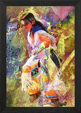 Dancing Brave Framed Wall Art Poster Canvas Print Picture