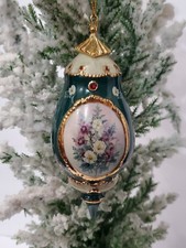Bradford Editions Porcelain Lena Liu's Forever Flowers Ornament Hydrangea