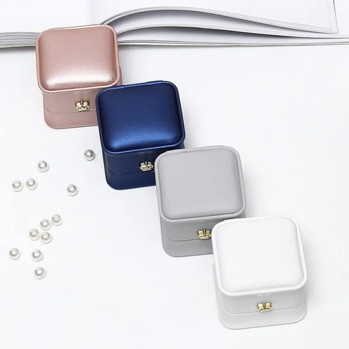 Leather ring box crown - pu,