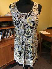 Paisley Dress Tie Waist Size 10