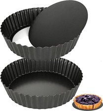 LOLYSIC 2Pcs Deep Quiche Tins