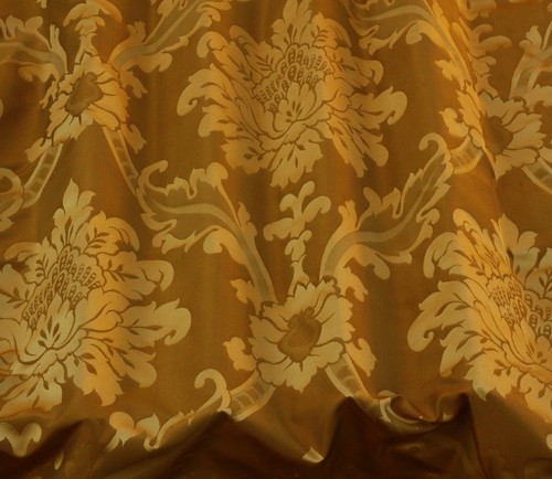Bronze copper damask jacquard - damask,