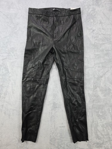 Zara faux leather black - zara, high
