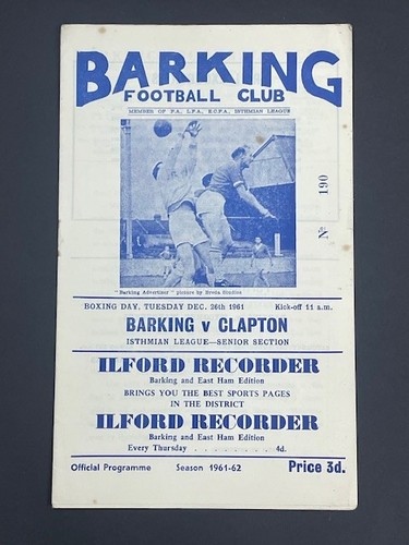 1961 barking clapton - 1961/62,