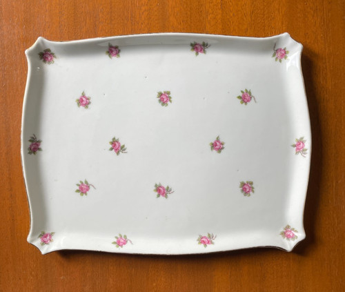 Ceramic vanity tray - small, pink