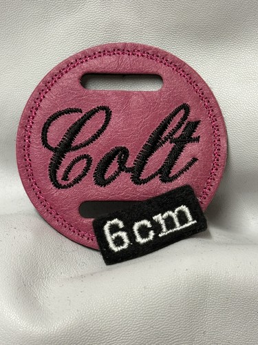 6cm pink leather bridle - 6cm,