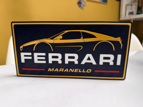 Ferrari maranello wall - ferrari, plaque