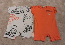 2 Disney Baby Tigger Winnie The Pooh 6-9 Month Rompers Bodysuit Footless