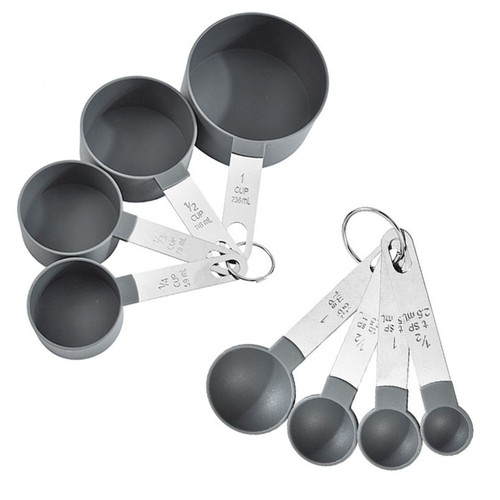 8pc stainless steel measuring - steel,